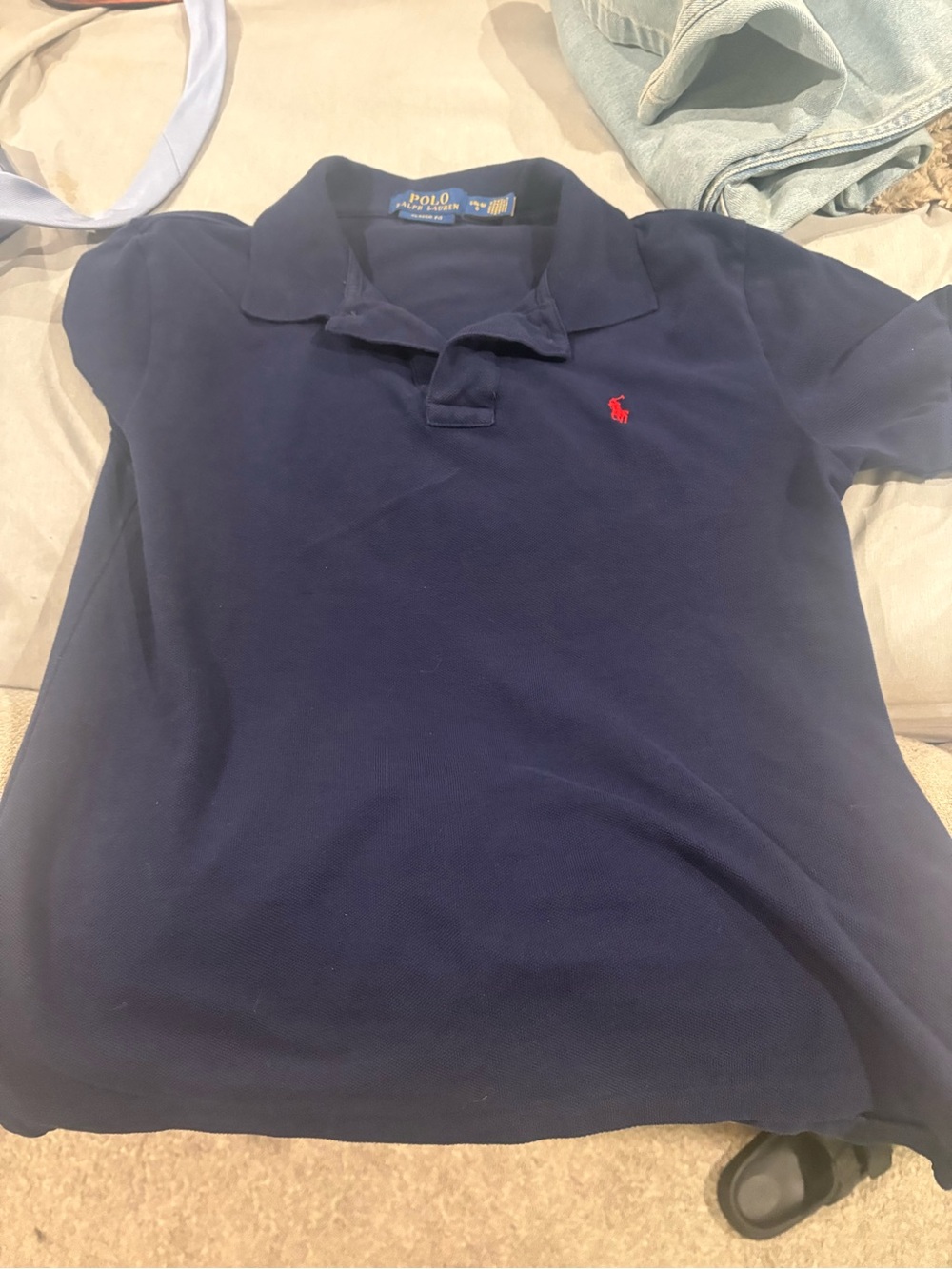 Polo by Ralph Lauren Navy Polo with Red Pony Logo